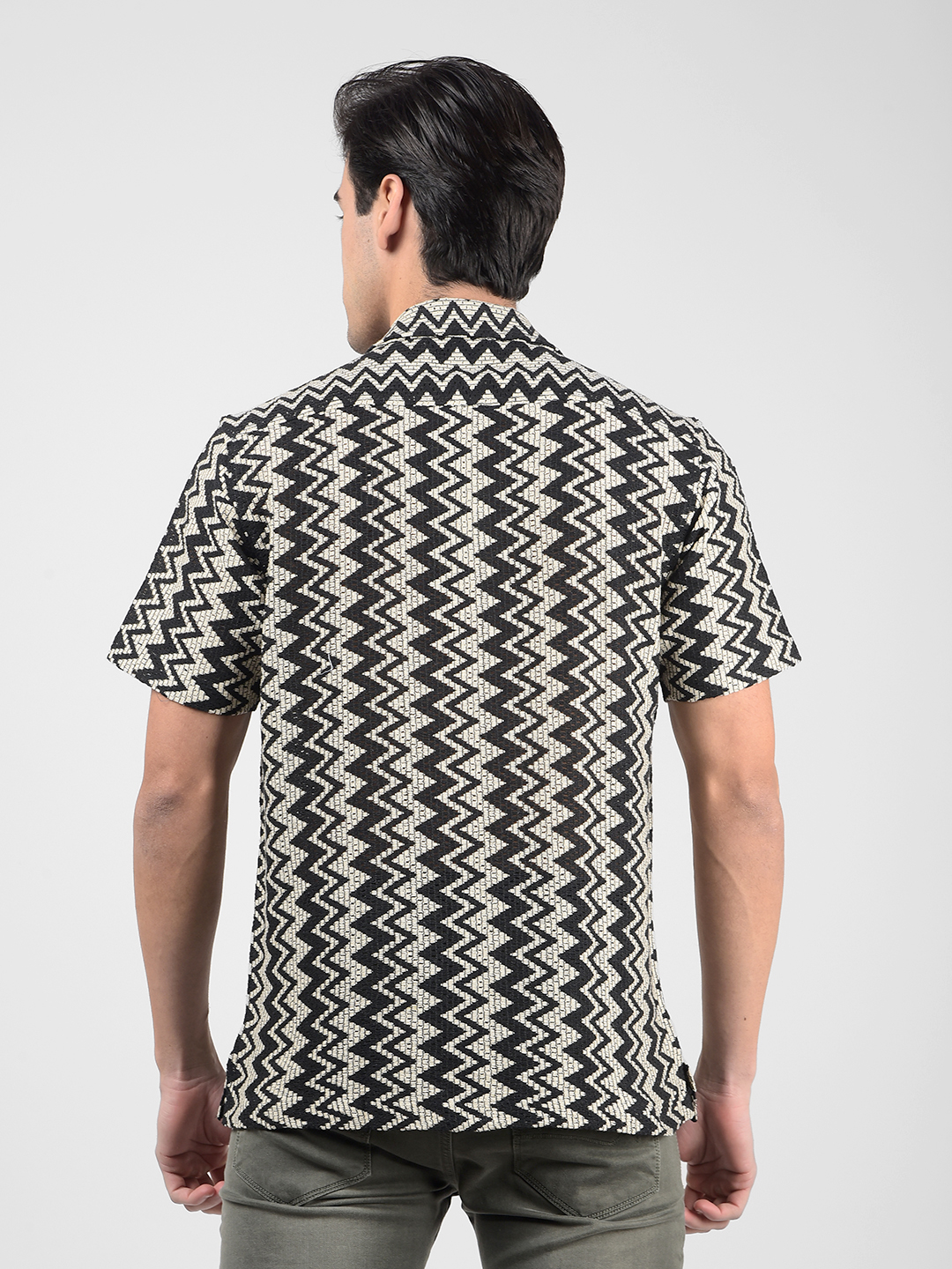 Numero Uno Men Striped Black Shirt